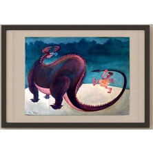Karikatural Xia Yuan 43X30CM Orijinal Karikatür Tablo