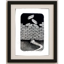 Karikatural Ali Divandari 29X21CM Orijinal Karikatür Tablo