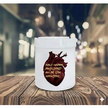 Sartre Art "kalp Hanım"  Tasarımlı Hediyelik  Kokusuz Söndür At Küllük Kül Tablası