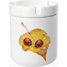 Sartre Art "yaprakdaki Sevimliler"  Tasarımlı Hediyelik  Kokusuz Söndür At Küllük Kül Tablası