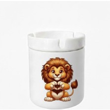 Sartre Art "sevimli Aslancık"  Tasarımlı Hediyelik  Kokusuz Söndür At Küllük Kül Tablası