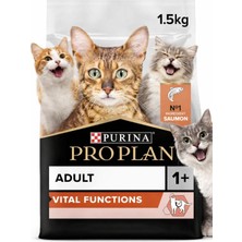 Pro Plan Somonlu Premium Yetişkin Kedi Maması 1.5 kg Zengin Somon İçeriği ile Besleyici