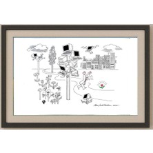 Karikatural Alex Noel Watson 43X30CM Orijinal Karikatür Tablo