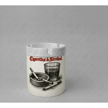 Sartre Art "sigara Alchol"  Tasarımlı Hediyelik  Kokusuz Söndür At Küllük Kül Tablası