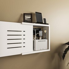 CATCHME Wi-Fi Modem Kutusu - Sürgü Kapaklı Beyaz Suntalam Kablo Düzenleyici