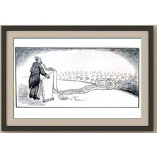 Karikatural Ali Divandari 29X21CM Orijinal Karikatür Tablo