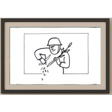 Karikatural Aleksandar Daskalovic 29X21CM Orijinal Karikatür Tablo