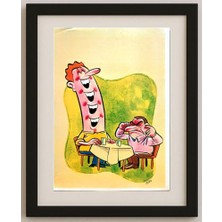 Karikatural Francisco Juska Filho 29X21CM Orijinal Karikatür Tablo