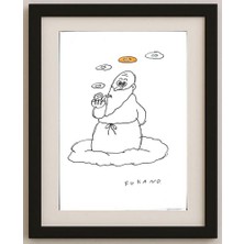 Karikatural Tadashi Fukano 29X21CM Orijinal Karikatür Tablo