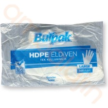 Ambalajın Burpak 100'LÜ Large Tek Kullanımlık Şeffaf Eldiven Hdpe