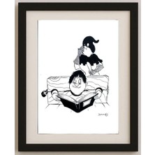 Karikatural Damir Novak 29X21CM Orijinal Karikatür Tablo