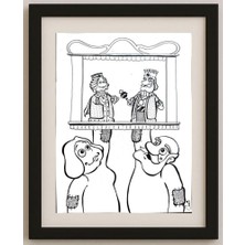 Karikatural Chris Hovian 29X21CM Orijinal Karikatür Tablo