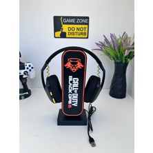 3dpazarıcom 3D Baskı Call Of Duty Black Ops 6 Tasarımlı Ledli Kulaklık Tutucu