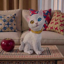 Purple Dragon Van Kedisi Biblo, Polyester Döküm 13 cm