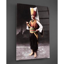 Marsilyan Atatürk Yeniçeri Kıyafetiyle Cam Tablo
