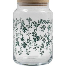 Rakle Çiçek Desen Kavanoz 970 cc 4 Adet