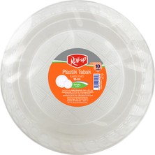 Roll-Up Plastik Tabak 16 cm 10'lu 4 Adet