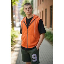 Ahmera Unısex Kapüşonlu Mevsimlik Turuncu Yelek