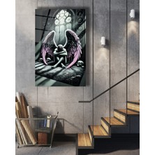 Marsilyan Vitray Soyut Desenler Cam Tablo