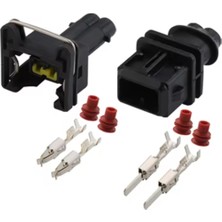 İTHAL Yakıt Enjektör Konnektör Takım - Erkek/dişi (2 Pin)