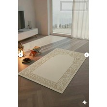 Harikabirev Seccade Yumuşak Yüzey Kaymaz Taban Modern Şık Tasarım Krem |scd