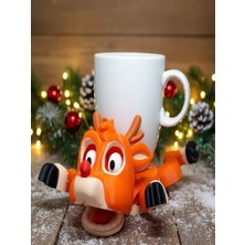 Generic Eğlenceli Hareketli Geyik Bardak Altlığı – Bardak Konulduğunda Gözleri ve Ağzı Açılan, Ayakları Havaya Kalkan Eğlenceli 3D Baskı Tasarım