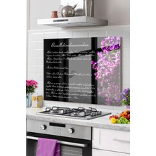 Marsilyan Premium Mutfak Cam Ocak Arkası Koruyucu | Bereket, Sofra,karınca Duası