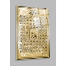 Marsilyan Esmaül Hüsna Allahın 99 Ismi Lüks Özel Kırılmaz Cam Tablo Dini Islami Tablo Ev, Iş Yeri Hediyesi