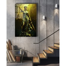 Marsilyan Themis Adalet Tanrıçası Cam Tablo