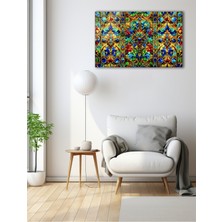 Marsilyan Vitray Soyut Desenler Cam Tablo
