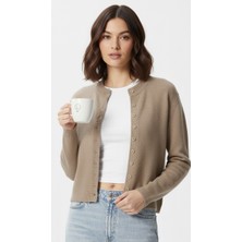 Ugdelia Kadın Bisiklet Yaka Basic Triko Hırka