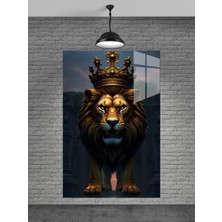 Marsilyan 3D Aslan Cam Tablo Ev Dekorasyon,balkon Dekorasyonu,dekoratif,duvar Tablo,mutfak Tablo