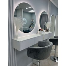 Elysion LED Işıklı  Kuaför Aynaları 100 Çap ( Istenilen LED Renginde Üretim)