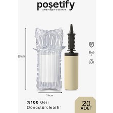 Poşetify Havalı Kanallı Koruyucu Torba 31X27 cm 20 Adet Airbag – Şişirilebilir Ambalaj Air Column Bag