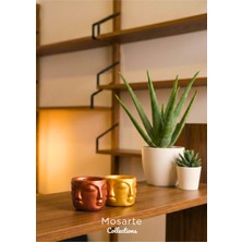 Mosarte Buda Series Minimalist Soyut Yüz Vazo / Heykel – Modern Dekoratif Obje 2'li Set Küçük Boy