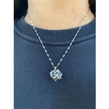 Fiyonk Detaylı Çelik Kolye