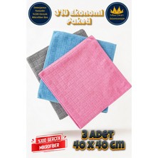 Vivenda Miss Clean 3’lü Paket Mikrofiber Temizlik Bezi 40X40 cm Renkli Kartela