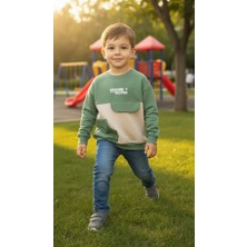 Tuma Collection Erkek Çocuk Kışlık Sweatshirt Pamuklu Üç Iplik Şardonlu Günlük Rahat Model 5-6-7-8 Yaş