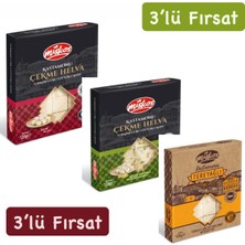 Miskos Sade - Tereyağlı - Fıstıklı Çekme Helva 3'lü Set | 3X120 gr