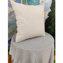 A5 Home Polaroo 45X45 Pamuk-Keten Dekoratif Kırlent Dolgulu 2 Adet