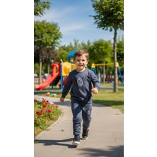 Tuma Collection Erkek Çocuk Kışlık Eşofman Takımı Sweatshirt Alt Pamuklu Üç Iplik Şardonlu Günlük Kombin 3-4-5-6-7 Yaş