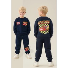 Matu Official Lacivert Şimşek Mcqueen Baskılı Erkek Çocuk Eşofman Takım 3-10 Yaş