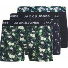 Jack & Jones Jack Jones Flamıngı Flower 3 Lü Paket Erkek Boxer 12291169