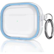 Ozlstor Movenchy Airpods Pro 2 (2.nesil) Shiny Şeffaf Kılıf - Sierra Blue