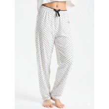 Hilal Yıldızı Beyaz Puantiyeli Pijama Altı