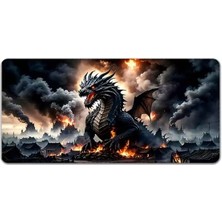 Sge Teknoloji 70X30 cm Ejderha Tasarımlı Kaydırmaz Taban Speed Yüzey Oyuncu Mouse Pad Gaming
