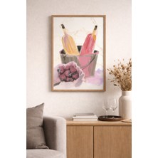 Modern Duvar Posteri – Rosé Mood | Şarap Temalı Illüstrasyon