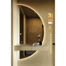 Karaçam Dekor LED Işıklı Yarım Daire Tasarım Banyo ve Konsol Aynası – Modern ve Şık Dekoratif Görünüm