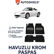 Honda S2000 Serisi Tüm Modeller Ile Uyumlu Universal Derin Havuzlu Paspas Krom Karbon