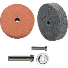 Depolife Metal Çelik Bileme Temizleme Parlatma Polisaj Disk Seti Skoc Değirmen Taşı Matkaba Bağlama Adaptörlü